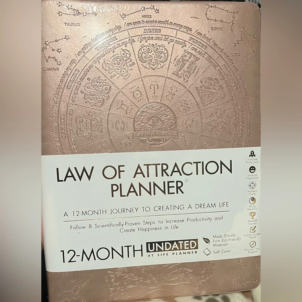 Law of Attraction Planner - Undated Monthly Planner, New